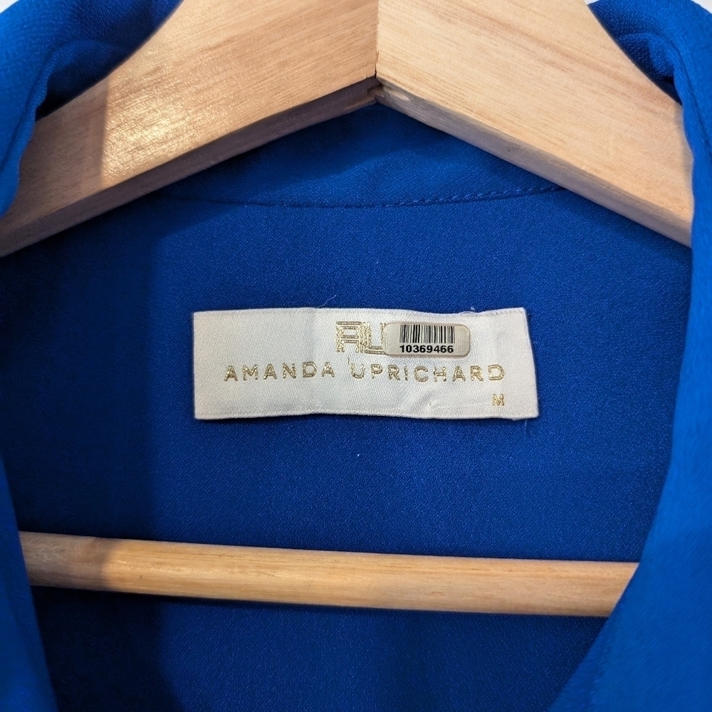 Amanda Uprichard Logan Dress Royal Blue Mini Bodycon M Cocktail Party Dress - Picture 3 of 5